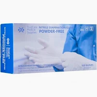 DISPOSABLE NITRILE POWDERFREE EXAMINATION GLOVES, BLUE, SIZE S (10 BOXES/CTN)